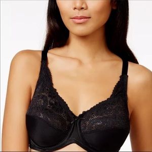 Bali NWT Size 38D Black Minimizer Underwire Bra